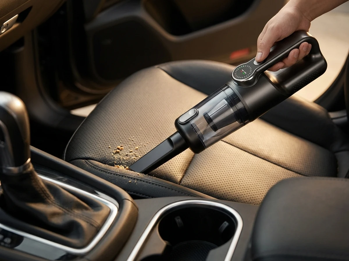 Engineered for Tight Vehicle Cabins: 850 g Balanced Pistol Grip & 6 Detailing Tools